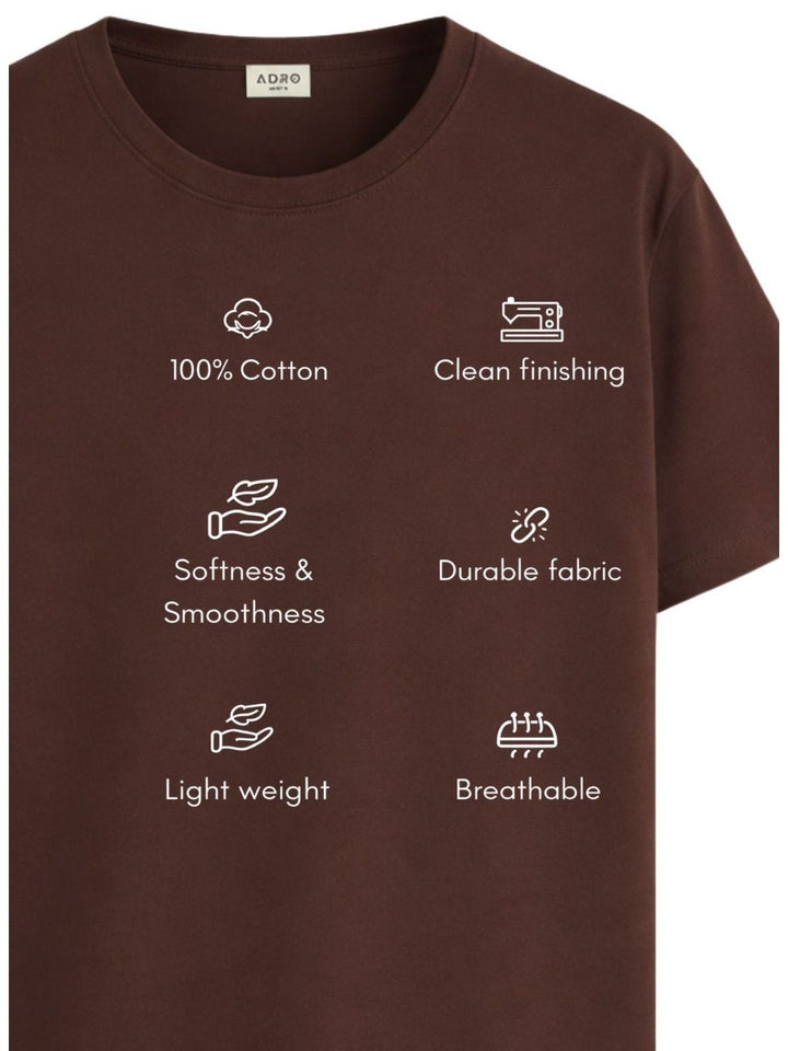 ADRO Men Typography Printed T-shirt