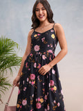 Vishudh Floral Printed Maxi Dress