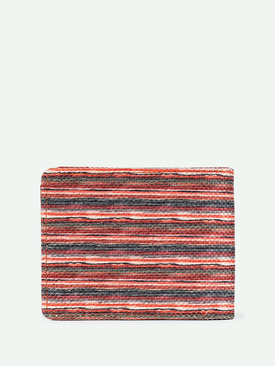 ZOUK Men Striped Leather Classic Sleek - Goan Waves Two Fold Wallet