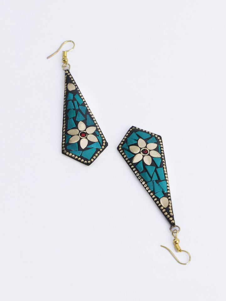 Anting-anting Drop Kontemporari Bersalut Emas Anouk Cubic Zirconia