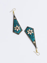 Anting-anting Drop Kontemporari Bersalut Emas Anouk Cubic Zirconia
