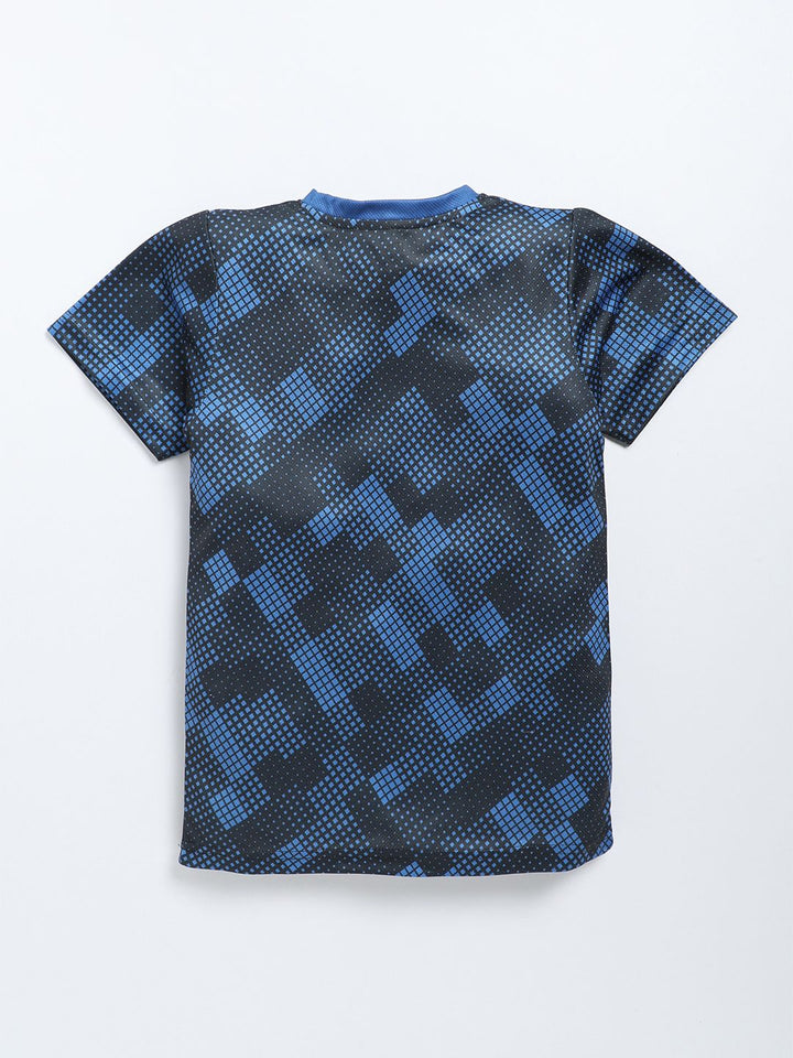 HRX by Hrithik Roshan Boys Checked Geometric T-shirt