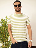 Thomas Scott Men Anti Odour Striped Round Neck T-shirt