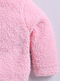 Moms Love Infant Girls Sherpa Finish Pure Cotton Hooded Tailored Jacket