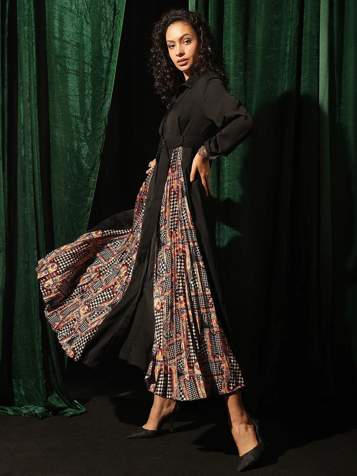 RAREISM Women Printed A-Line Maxi Dress