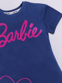 Happy Faces Kids Girls Printed Pure Cotton Longline T-Shirt