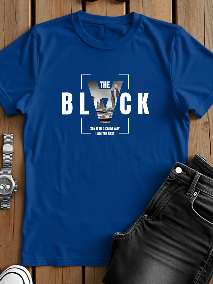ADRO Typography Printed Short Sleeves Cotton Regular Fit T-shirt