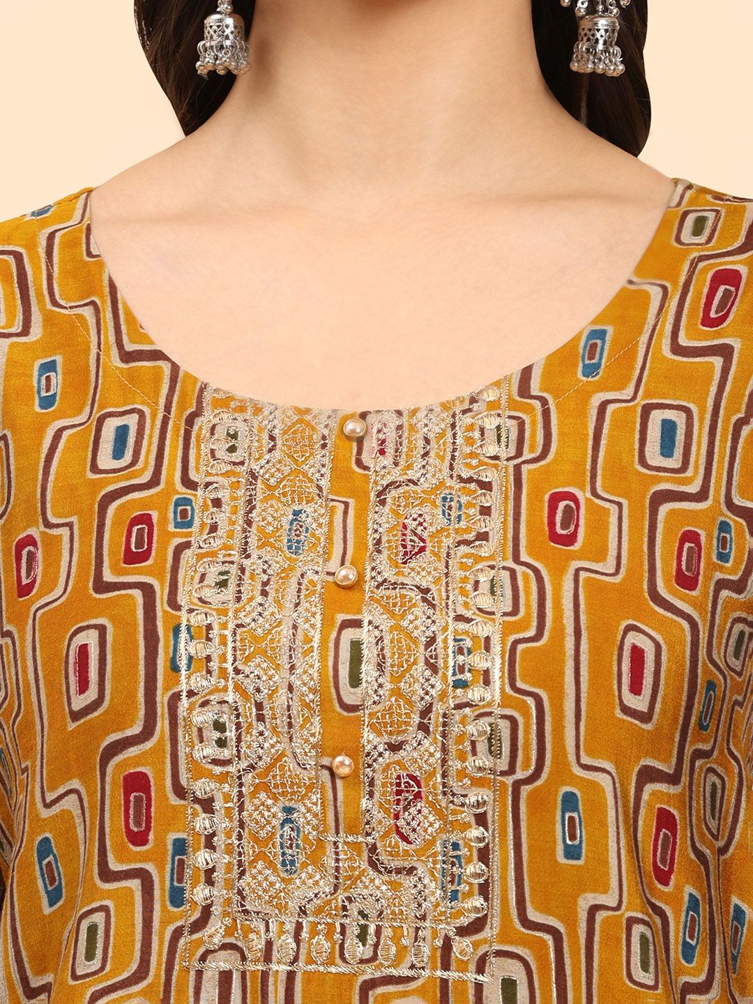 Mamicha Women Floral Printed Regular Pure Cotton Kurta with Palazzos & With Dupatta