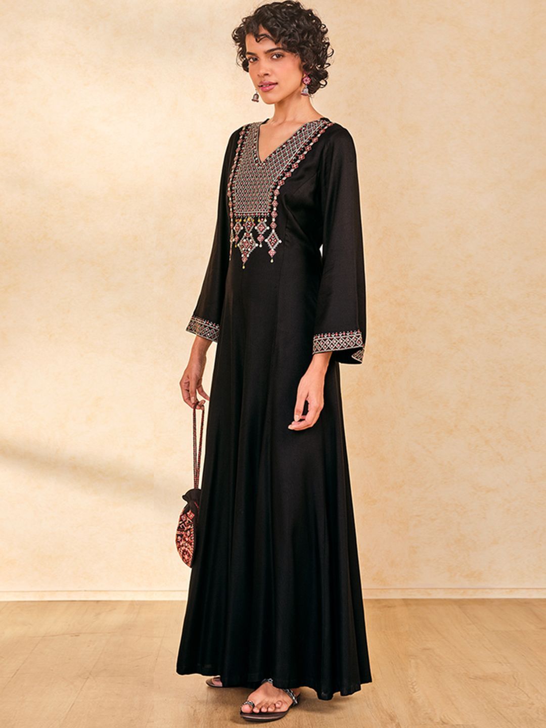 Global Desi Women Basic Jumpsuit with Embroidered