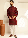 SOJANYA Kurta Lurus Labuci Sulam Geometrik