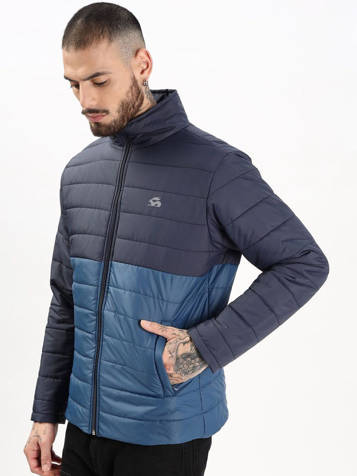 ADRO Men Colourblocked Windcheater Bomber Jacket
