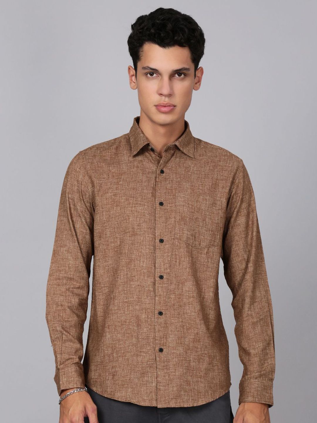 Bene Kleed Relaxed Fit Spread Collar Casual Shirt