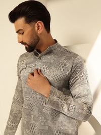 SOJANYA Woven Design Mandarin Collar Straight Kurta
