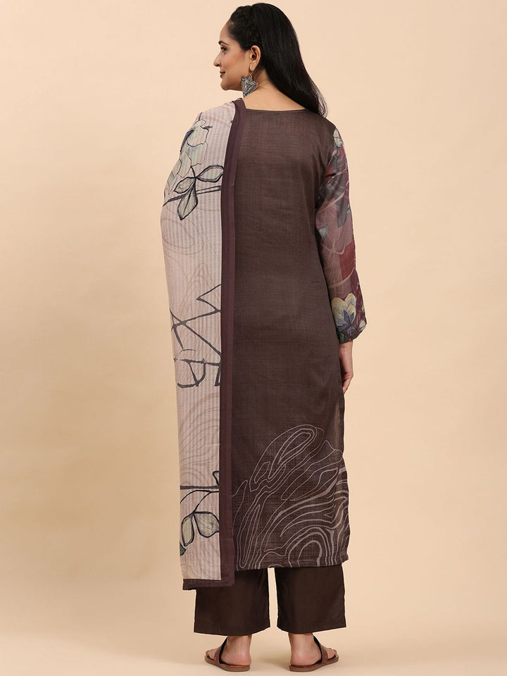 Mamicha Women Floral Printed Regular Pure Cotton Kurta with Trousers & With Dupatta