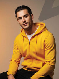 ADRO Men Printed Hooded Sweatshirt