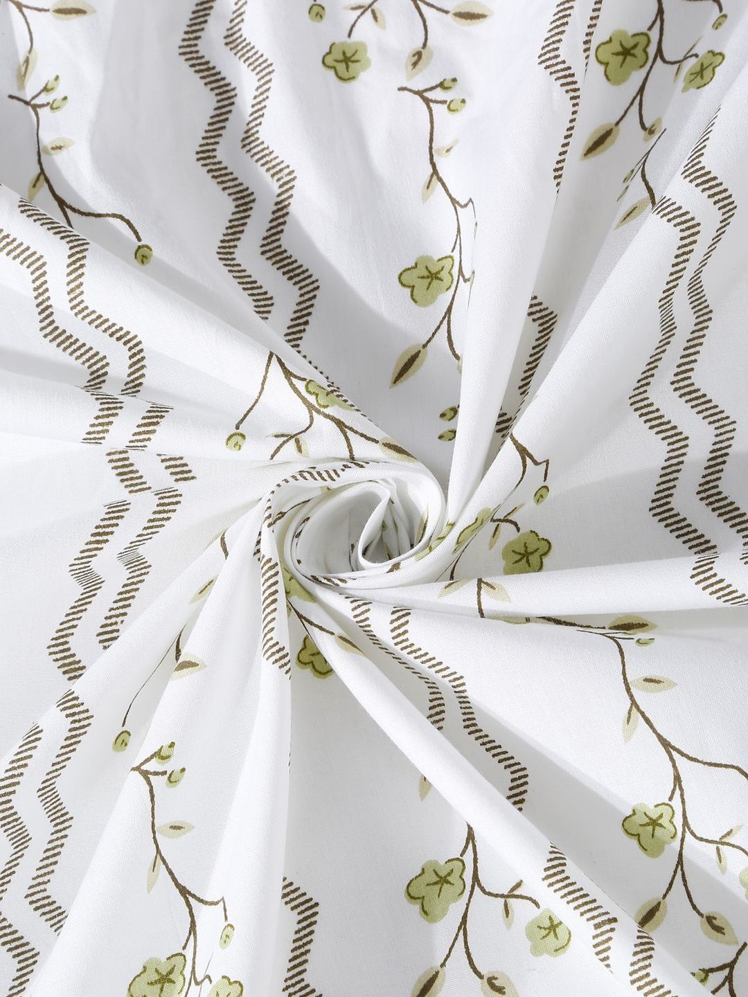 KLOTTHE White Floral 400 TC Cadar dengan 2 Sarung Bantal