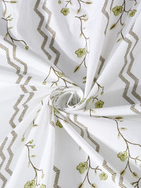 KLOTTHE White Floral 400 TC Cadar dengan 2 Sarung Bantal