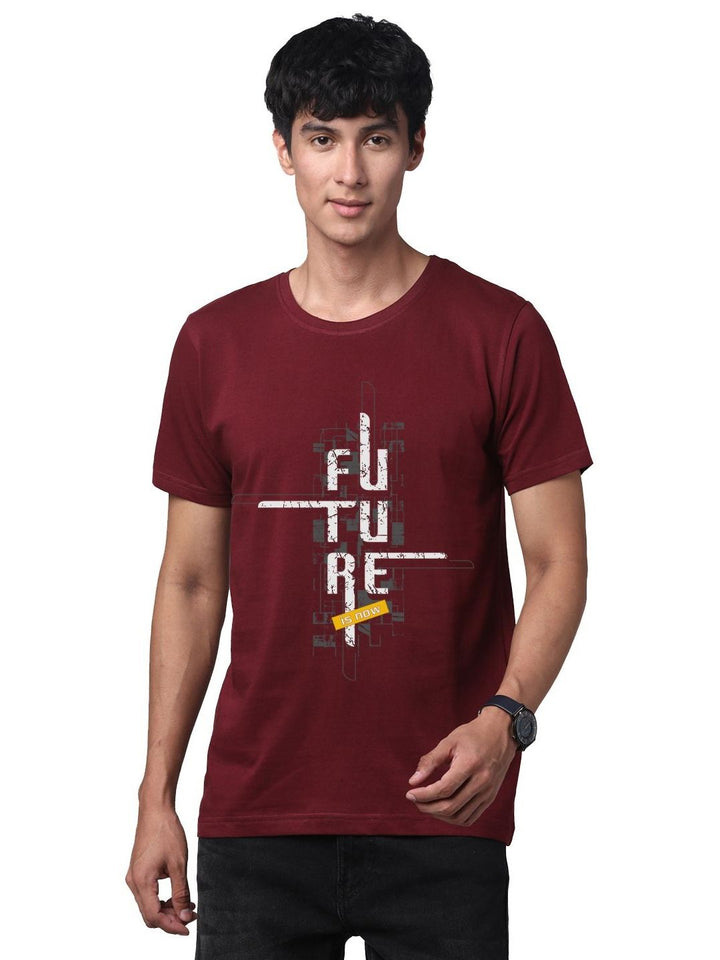 ADRO Men Graphic Printed Round Neck Cotton T-shirt
