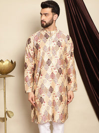 Anouk Ethnic Motifs Printed Mandarin Collar Straight Kurta