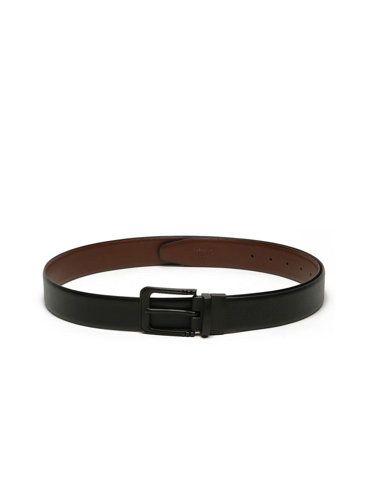 Teakwood Leathers Men Textured Leather Reversible Formal Belt