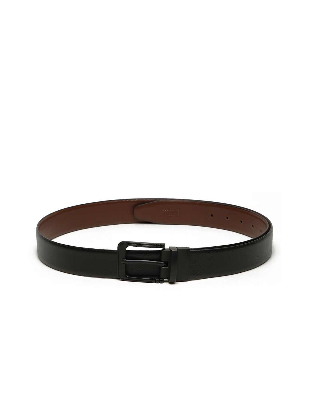 Teakwood Leathers Men Textured Leather Reversible Formal Belt
