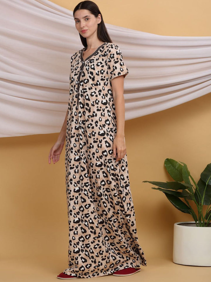 Sweet Dreams Printed Pure Cotton Maxi Nightdress