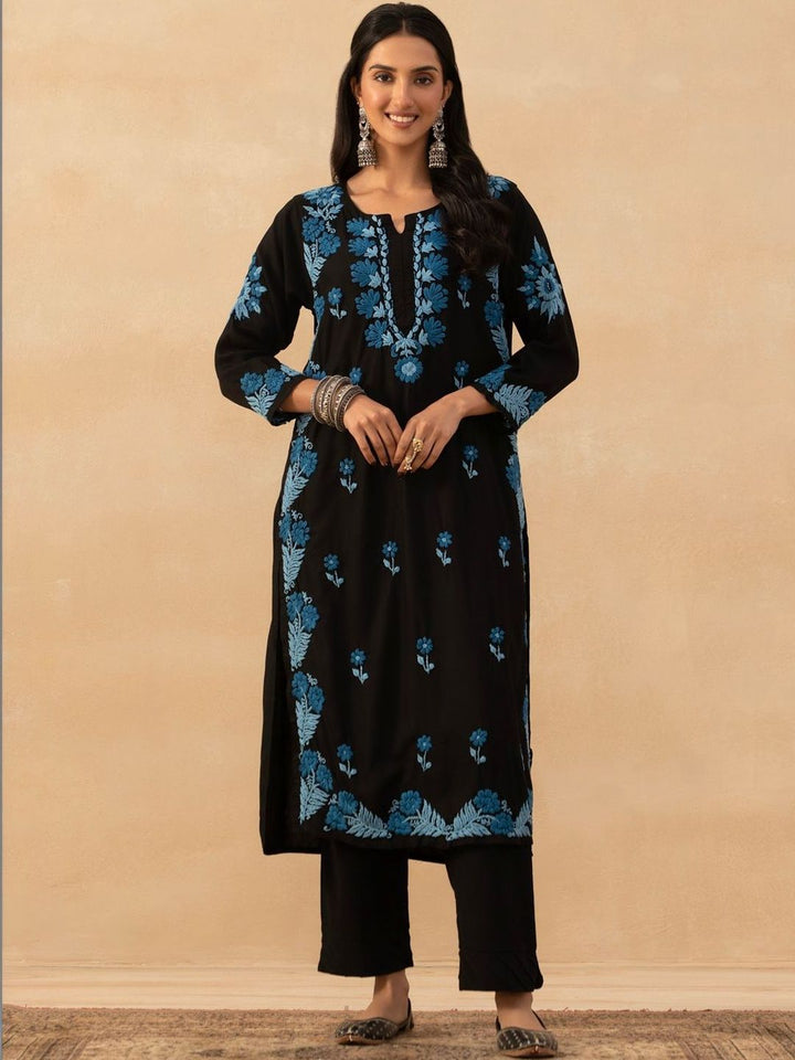 Rumah Wanita Chikankari Sulam Kurta Chikankari