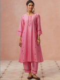 Rumah Chikankari Kurta Chikankari Biasa Wanita dengan Seluar
