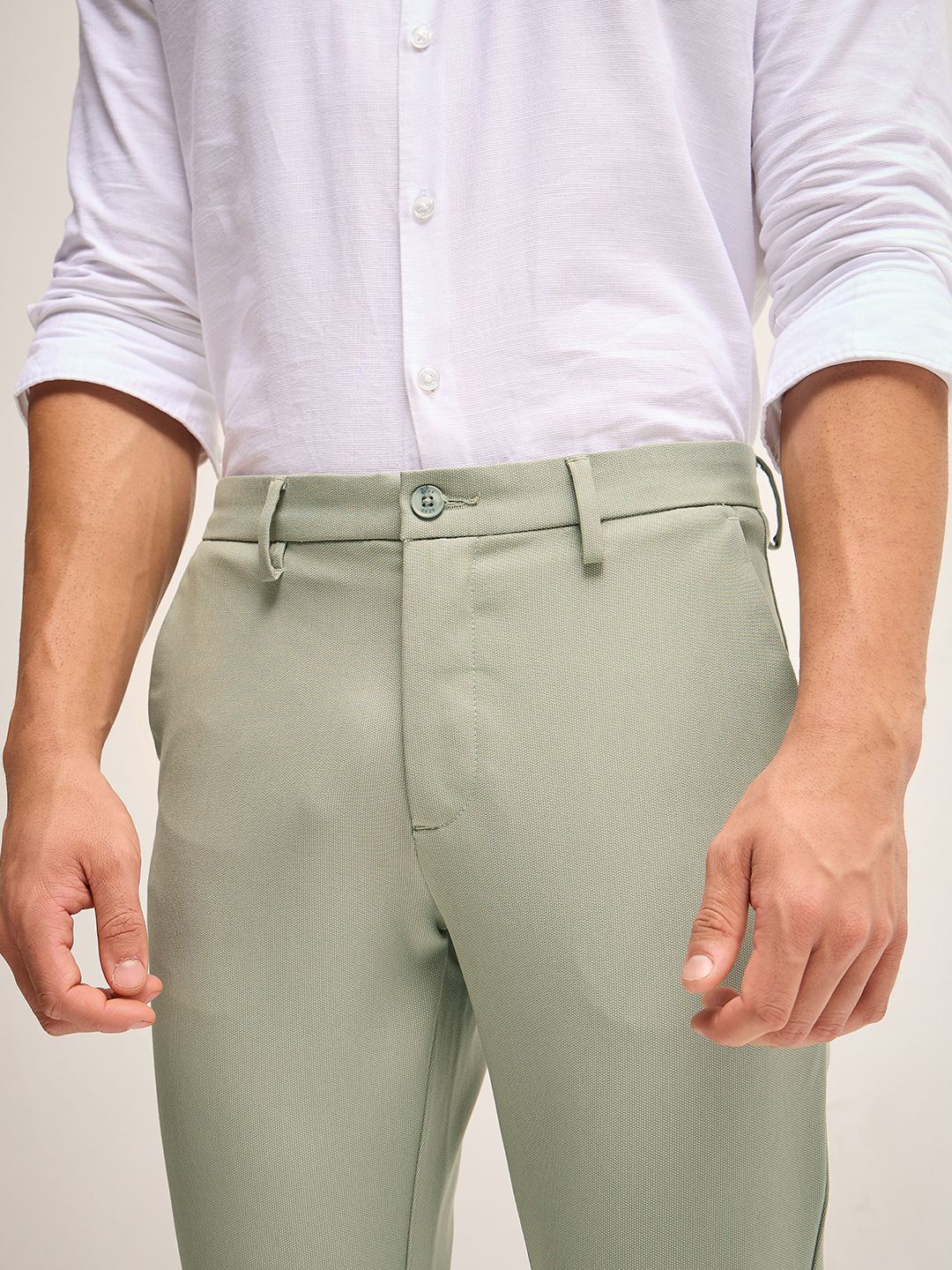 THE BEAR HOUSE Men Slim Fit Trousers