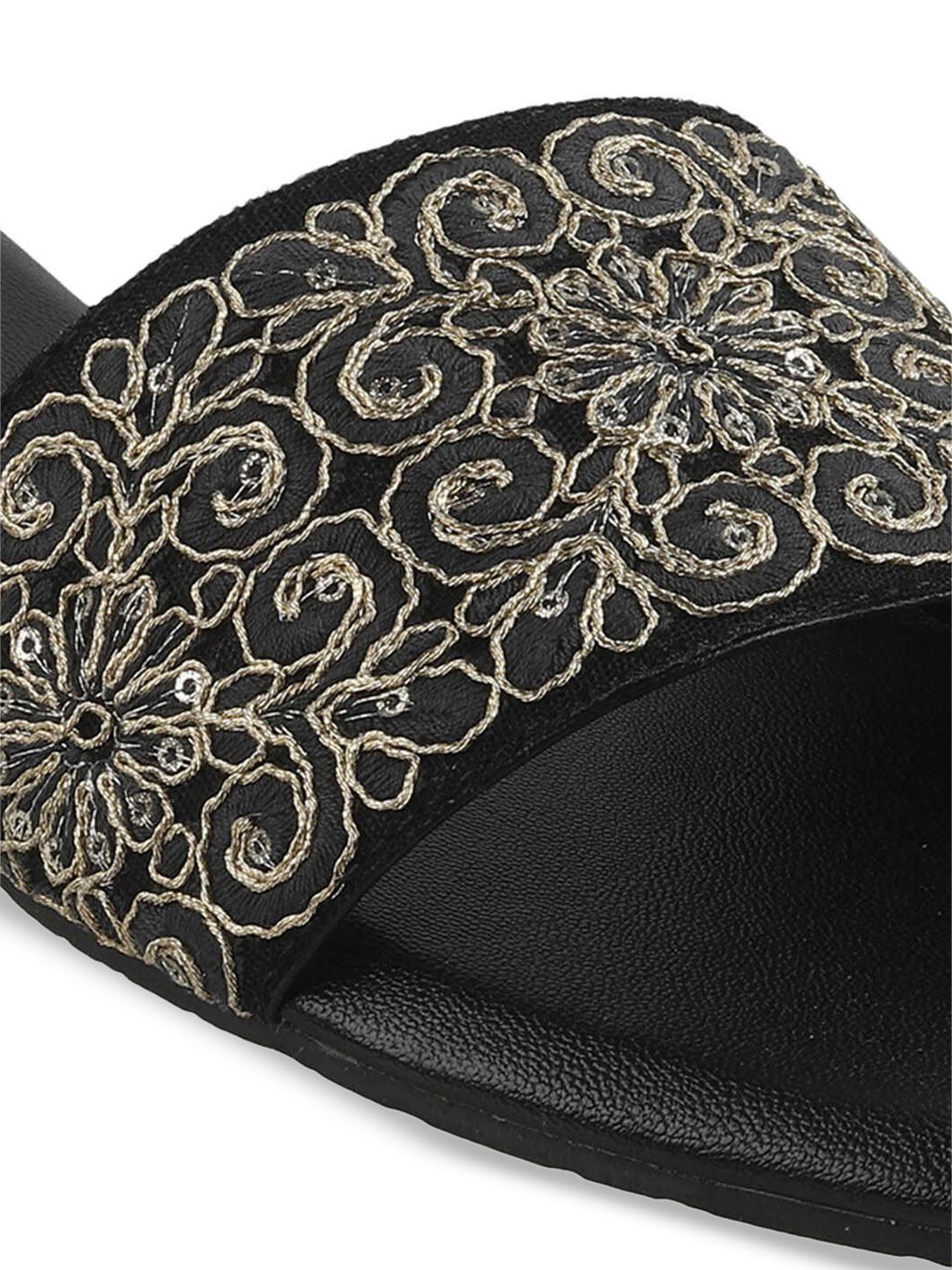 Metro Woven Design Block Heel Sandals