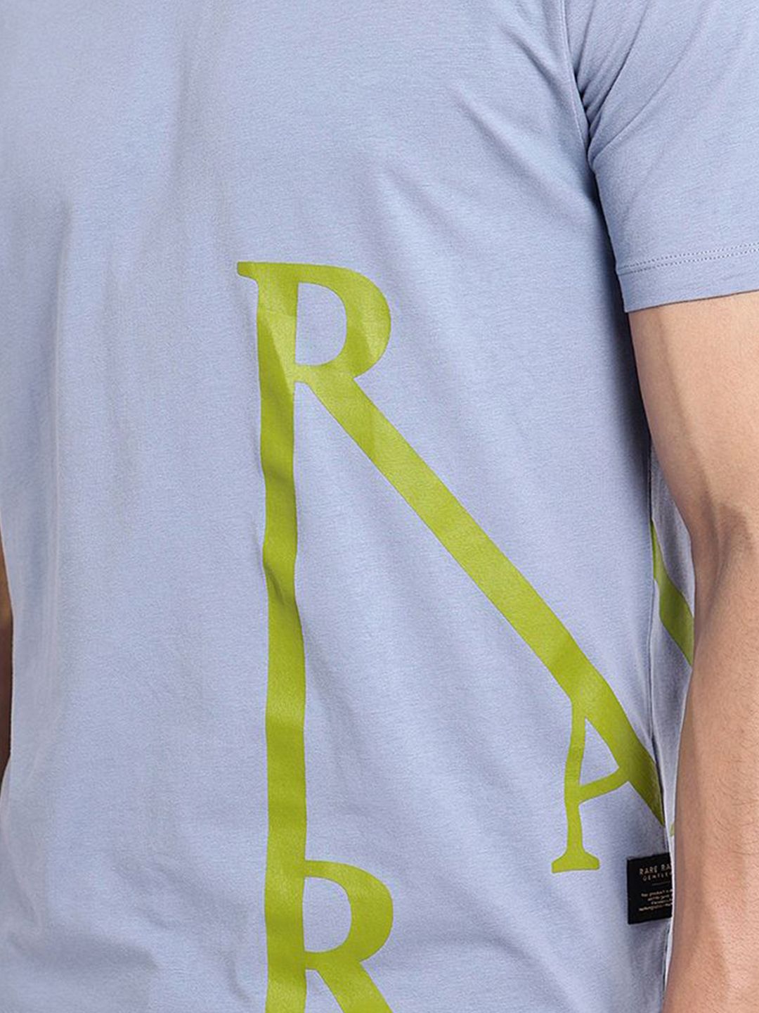 RARE RABBIT Men Typography Printed V-Neck T-shirt