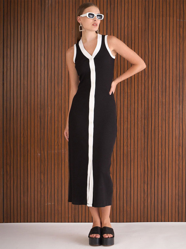 SASSAFRAS Bodycon Maxi Dress