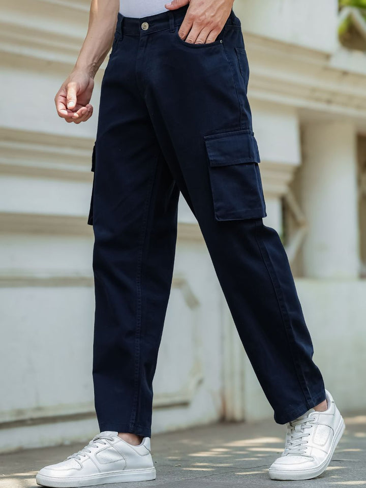 Eszett Men Easy Wash Cargos Trousers