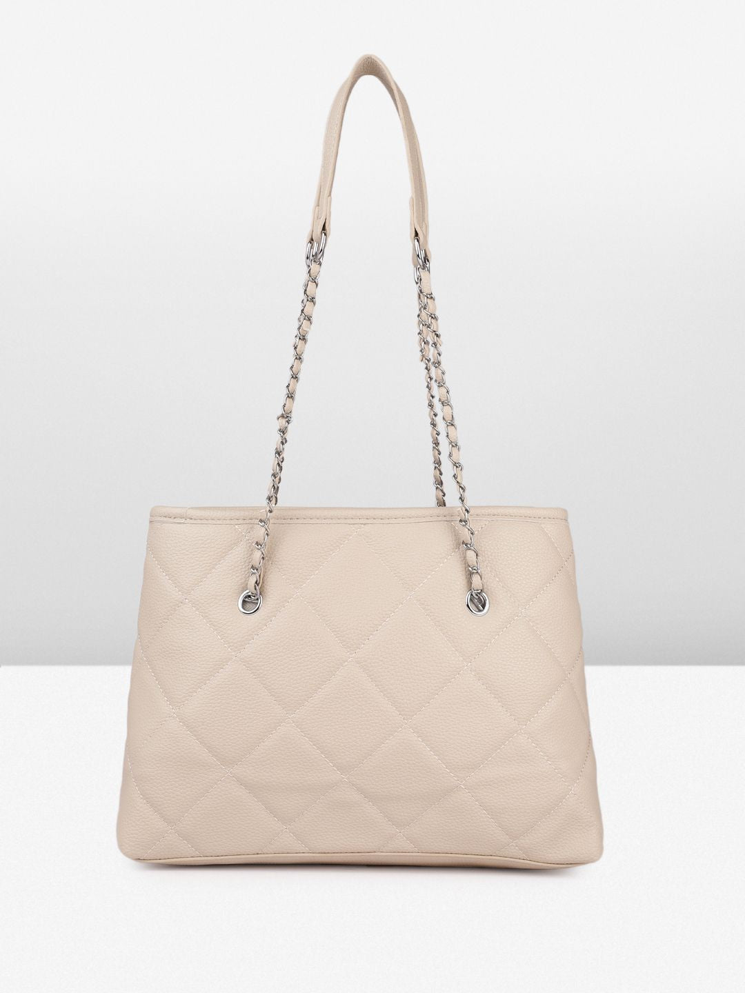 DressBerry Textured Structured Shoulder Bag with Quilted