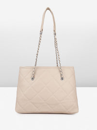 DressBerry Textured Structured Shoulder Bag with Quilted