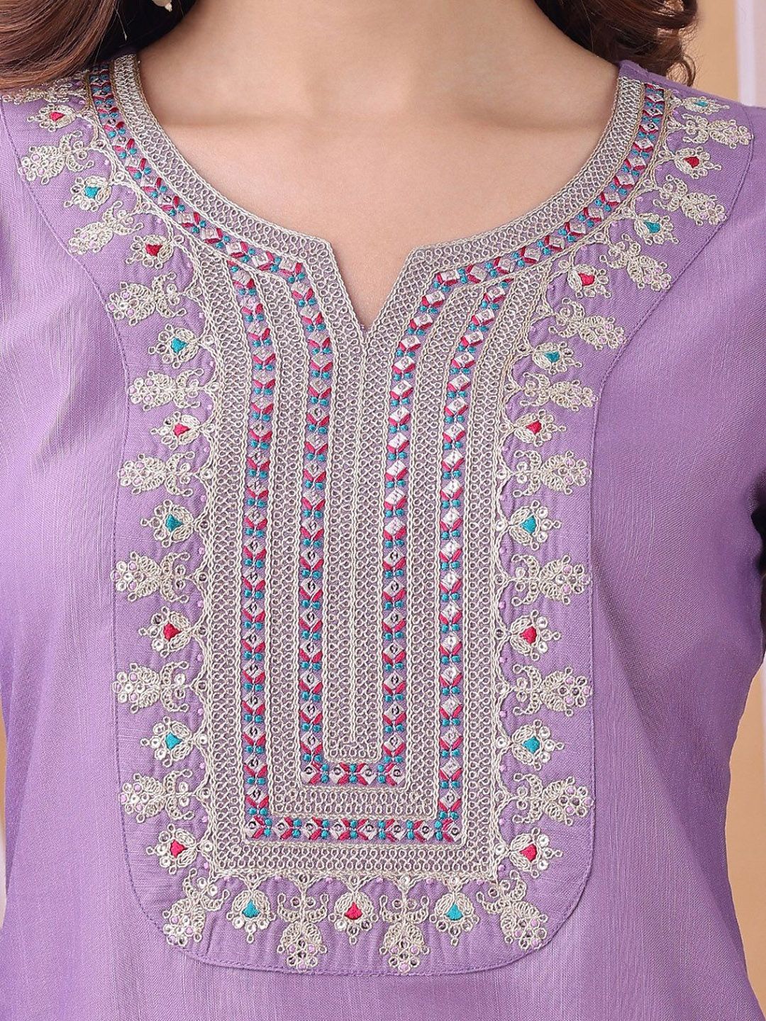 KALINI Women Floral Embroidered Kurta with Trousers & Dupatta