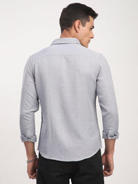 VASTRADO Classic Minimalist Crinkled Slim Fit Cotton Casual Shirt