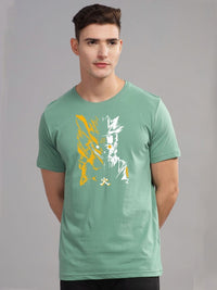 ADRO Men Typography Printed Raw Edge T-shirt