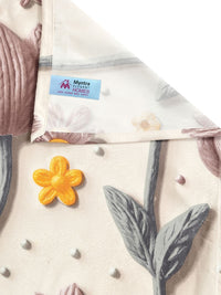 Myntra Elegant Cream Floral Printed Flat 300 TC King 7D Bedsheet & 2 Pillow Covers