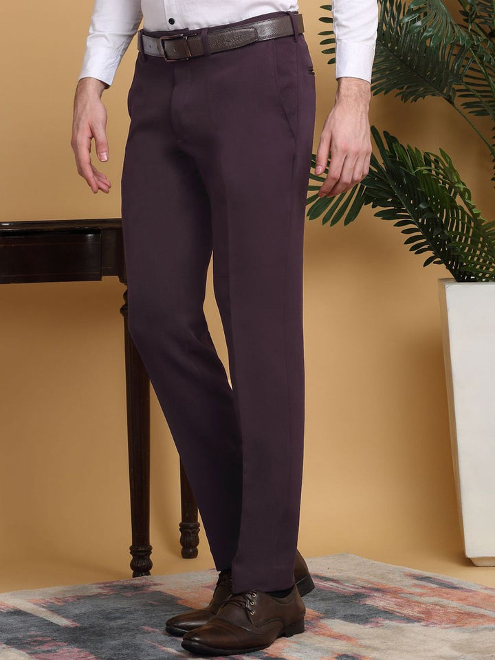 KLOTTHE Men Mid-Rise Slim Fit Formal Trouser