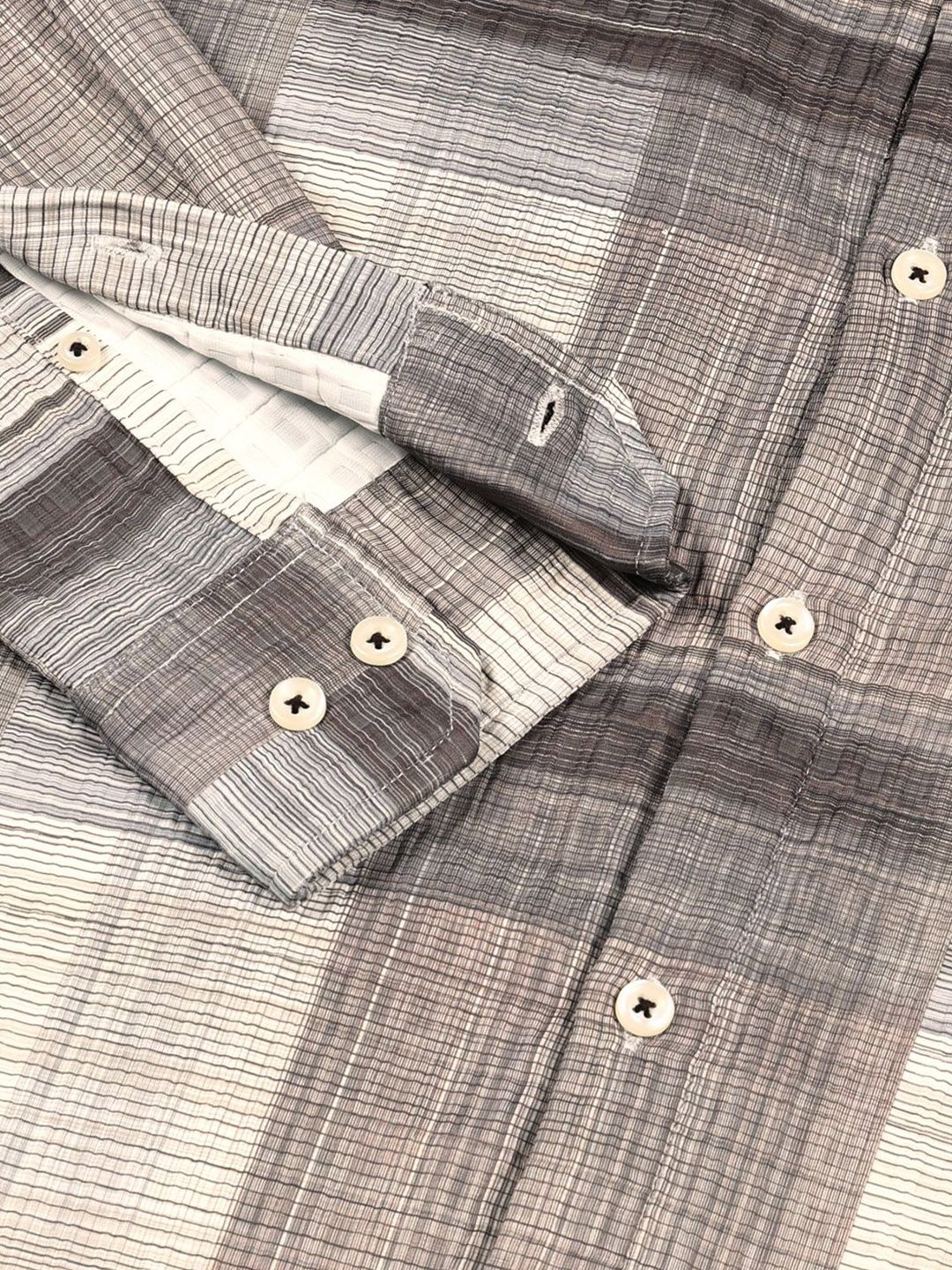 Thomas Scott Men Premium Slim Fit Tartan Checks Opaque Checked Casual Shirt