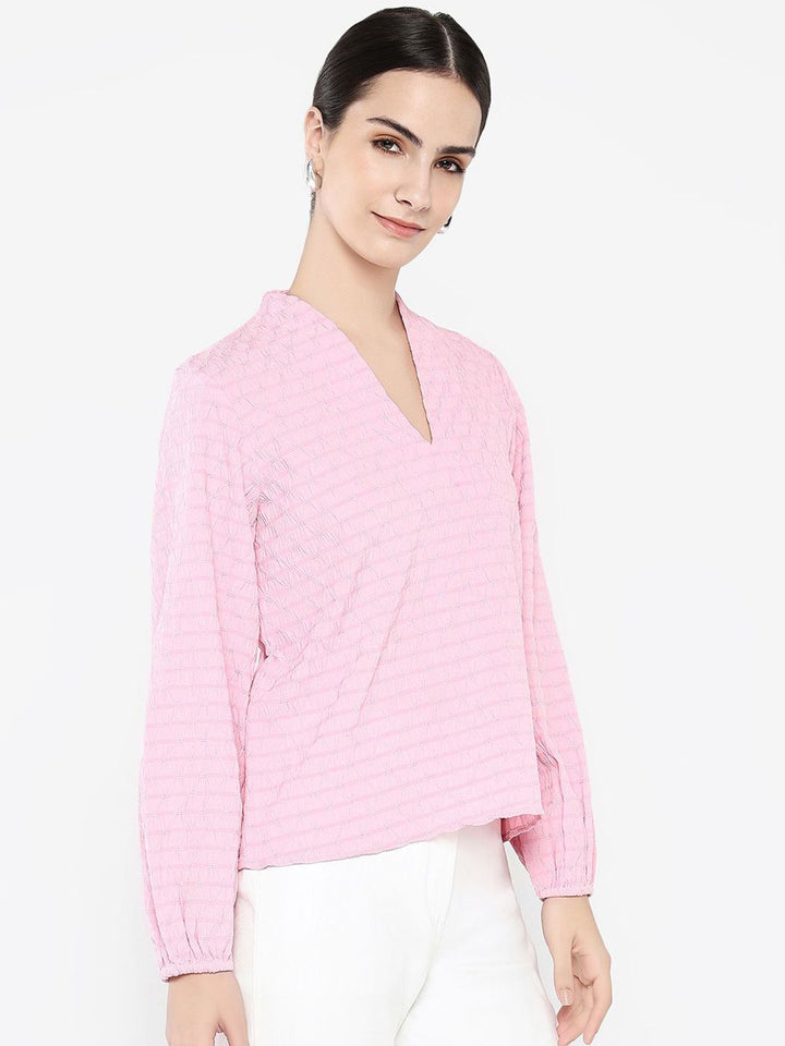 RAREISM Women Solid V-Neck Top