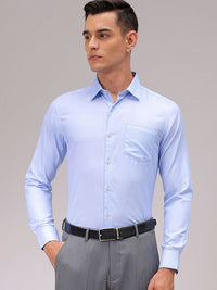 The Indian Garage Co. X Luxe Men Cutaway Collar Solid Slim Fit Formal Shirt