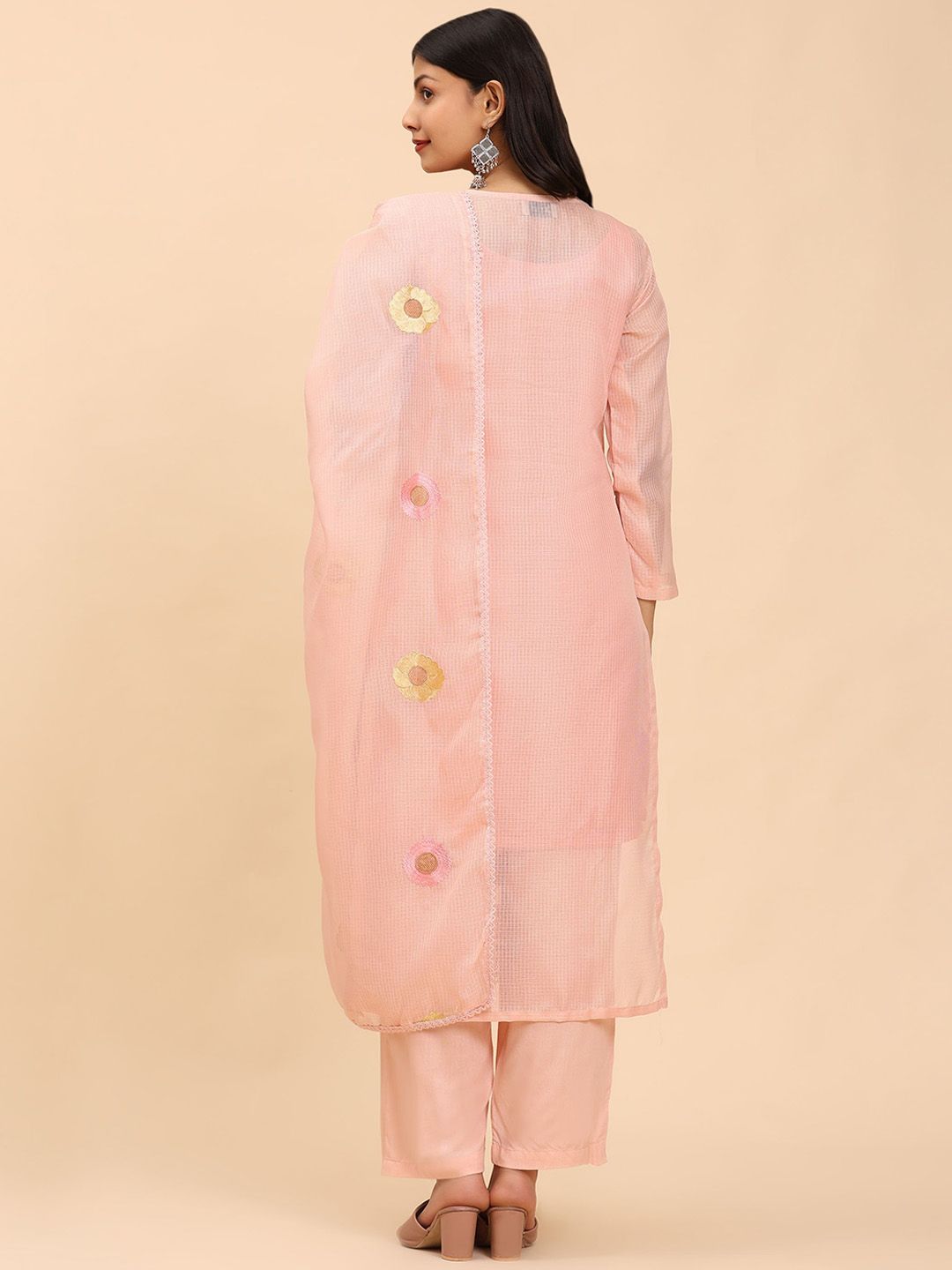 Mamicha Women Floral Regular Pure Cotton Kurta with Palazzos & With Dupatta