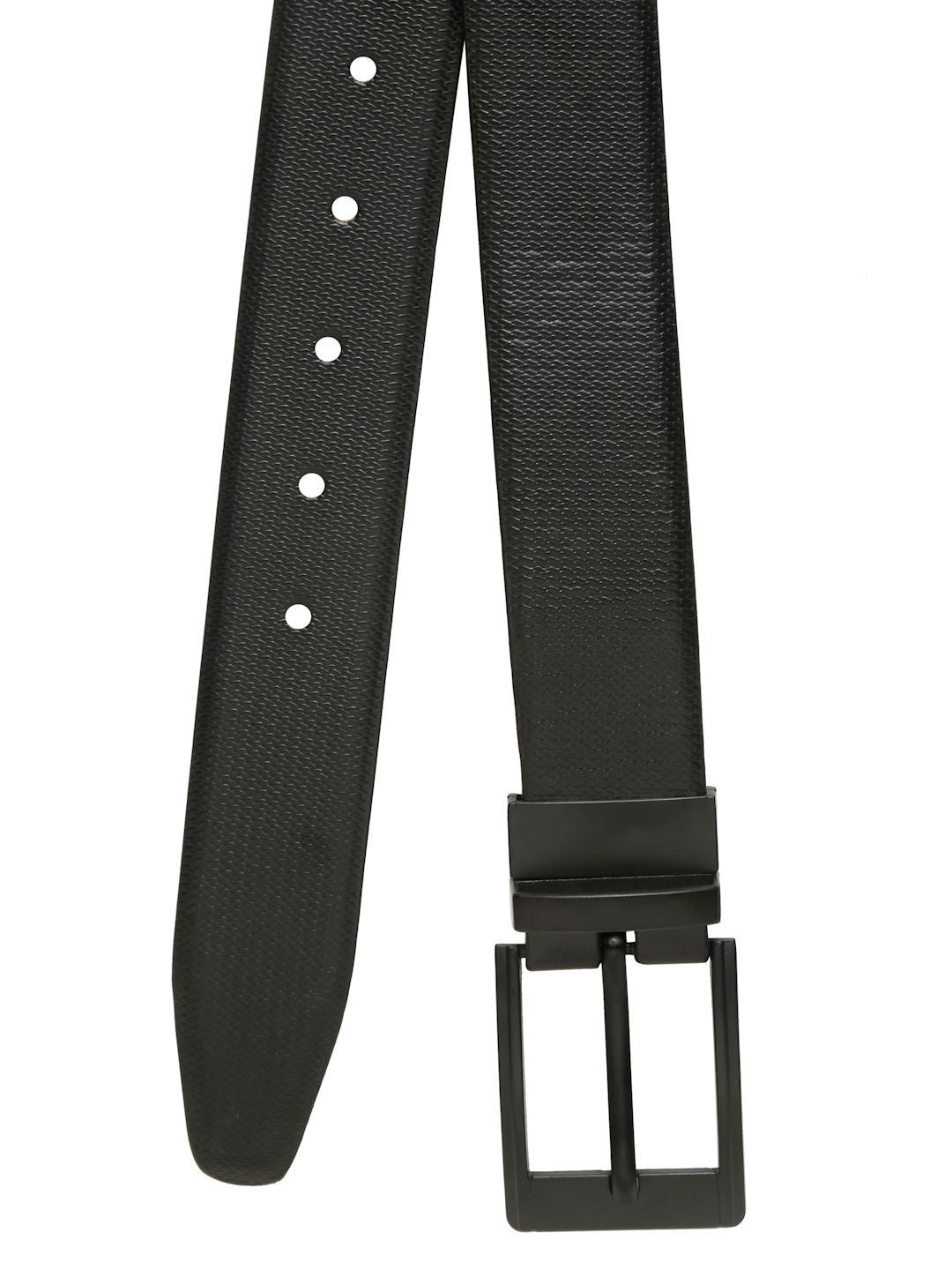 Teakwood Leathers Men Textured Leather Reversible Formal Belt