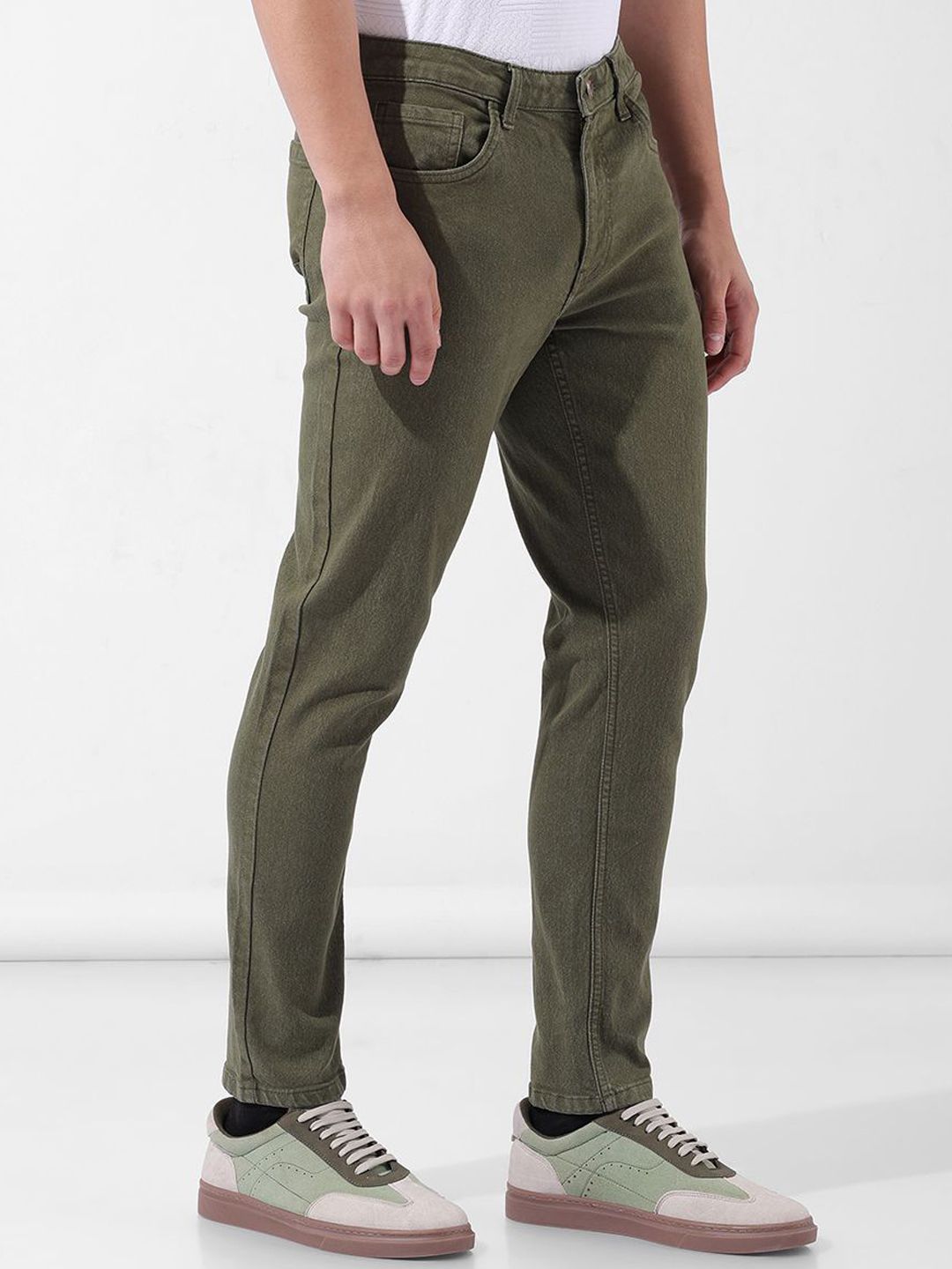 The Indian Garage Co Men Slim Fit Mid-Rise Stretchable Jeans