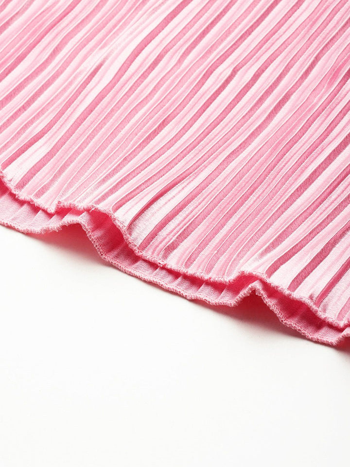 all about you Accordion Pleated A-Line Skirt