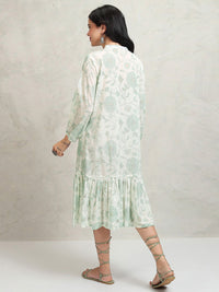 Vishudh Floral Print A-Line Dress