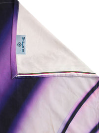 KLOTTHE Purple Abstract Printed Flat 300 TC King Bedsheet With 2 Pillow Cover