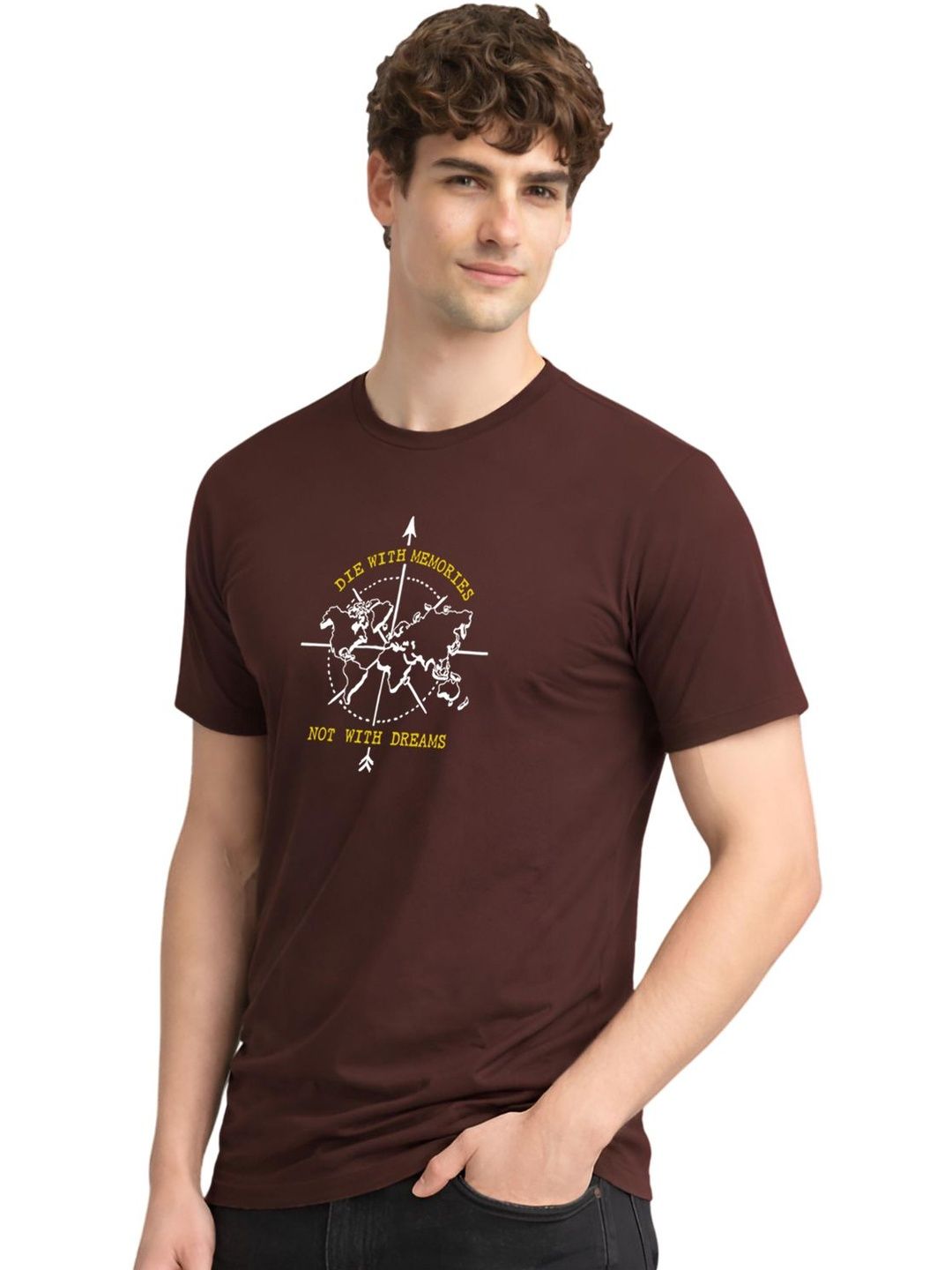 ADRO Men Typography Printed T-shirt
